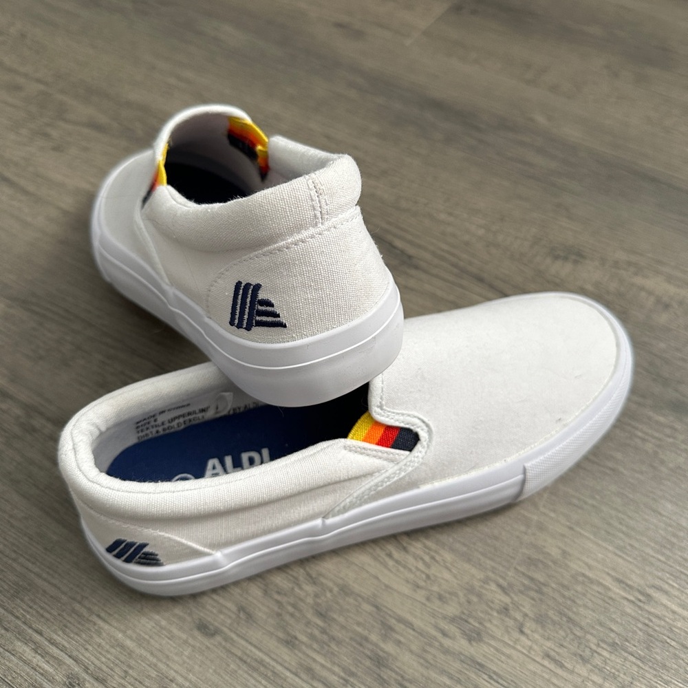 Aldi Gear Slip On Canvas Shoes. Brand new size 8